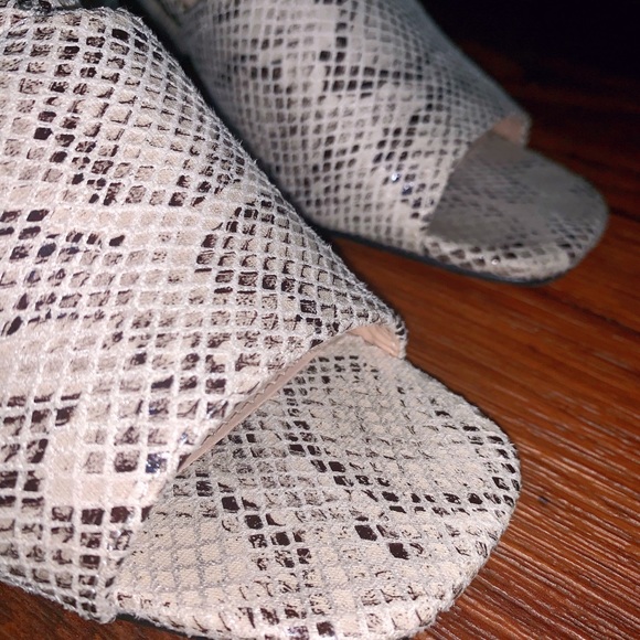 Public Desire Snake Print Lace-Up Block Heels - Picture 3 of 3